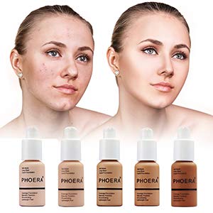 PHOERA Flawless Matte Liquid Foundation, Long Wear Oil Control Full Coverage Face Makeup Soft Liquid Foundation .(108# Tan)