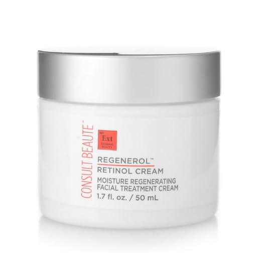 Consult Beaute - Regenerol Retinol Face Cream - Moisture Rich Regenerating Facial Daily Treatment Cream - Visibly Reduce Appearance of Fine Lines and Wrinkles - 1.7 oz.
