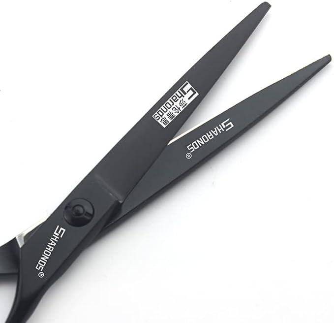 SHARONDS 6/7 Inch Professional 440C Hair Cutting Scissor Salon Hairdressing Thinning Shears Perfect for Barber and Home Use (6 in 2pc)