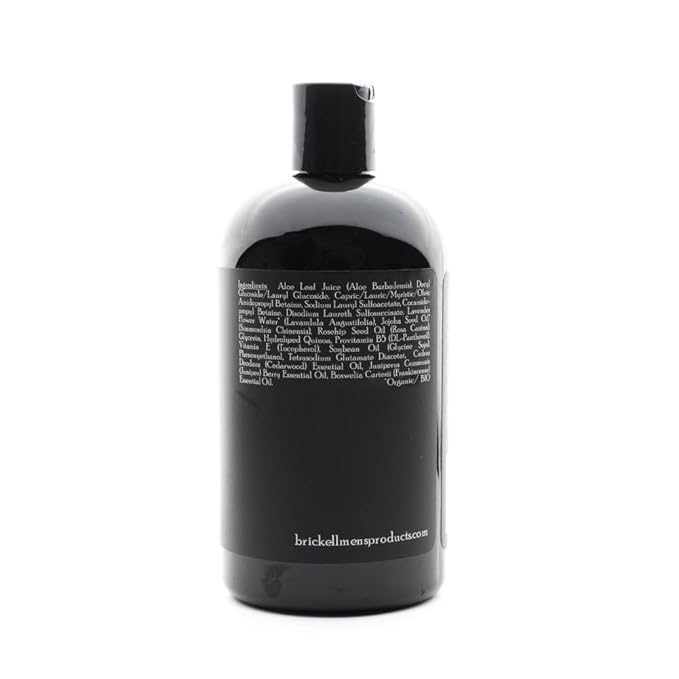 Brickell Men's Rapid Wash, Natural and Organic 3 in 1 Body Wash Gel for Men, 16 Ounce, Evergreen Scent