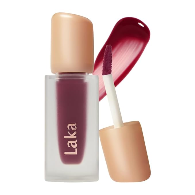 Laka Fruity Glam Tint, Glowing Lip Stain with Wide Color Spectrum, Hydrating & Lightweight Texture, Long-Lasting Bold Stain, Non-Sticky, Vegan, K-Beauty (#115 Envy, 4.5g/0.15oz)