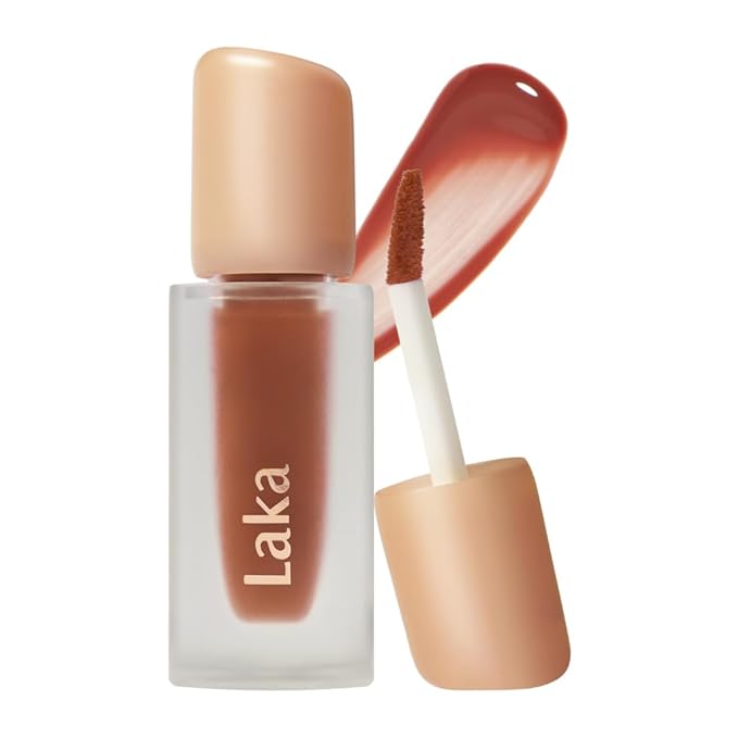 Laka Fruity Glam Tint, Glowing Lip Stain with Wide Color Spectrum, Hydrating & Lightweight Texture, Long-Lasting Bold Stain, Non-Sticky, Vegan, K-Beauty (#108 Salty, 4.5g/0.15oz)
