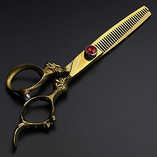 5.5/6 /7 Inch Purple Dragon Knight Professional Japanese Hair Scissors Barber Scissors Set (6 inch 2pc-B)