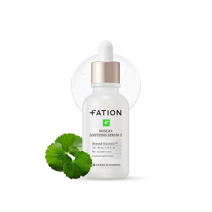 NOSCA9 Soothing Serum S - Rapid Hydrating Calming Serum with 5-Layer Ceramide Complex &Fresh Centella Asiatica, Advanced Barrier Repair for Sensitive Skin Korean Skin Care (1.01 Fl Oz (Pack of 1))