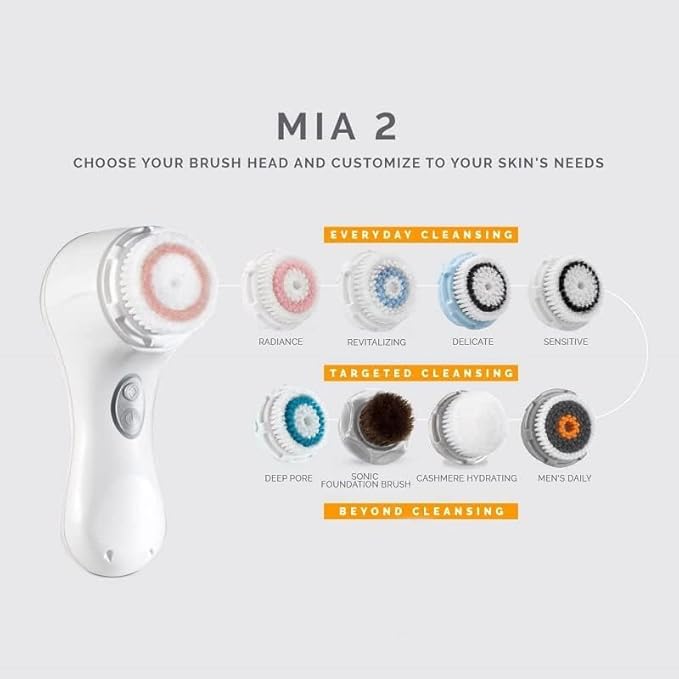 Clarisonic Cleansing System, 2 Speeds for Gentle and Everyday Cleansing Set，Pink