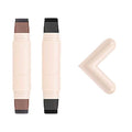 Two-piece Rotary Eyeliner Stamp Set - Quick Shaping Tool, Marks Left and Right Eyes, Smudge-Proof and Long-Lasting, Suitable for Beginners and Makeup Artists (Black & Brown)