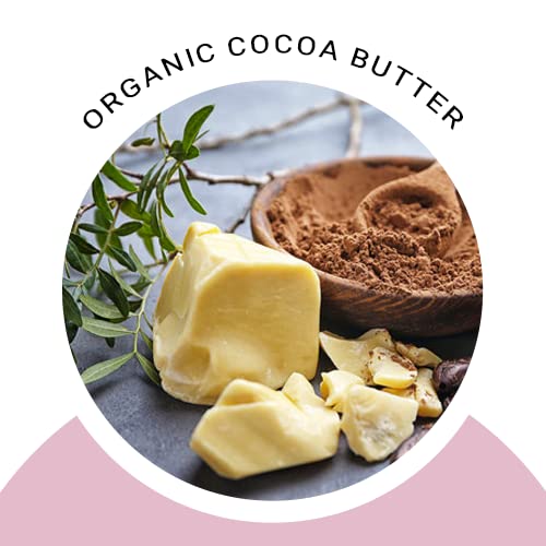 Glimmer Goddess Organic Whipped Body Butter for Women - Moisturizer Cream with Shea & Cocoa Butter, Almonds & Coconut Oil - Peach Belini, 8oz