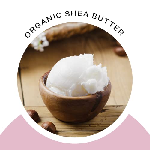 Glimmer Goddess Organic Whipped Body Butter for Women - Moisturizer Cream with Shea & Cocoa Butter, Almonds & Coconut Oil - Jasmine, 8oz