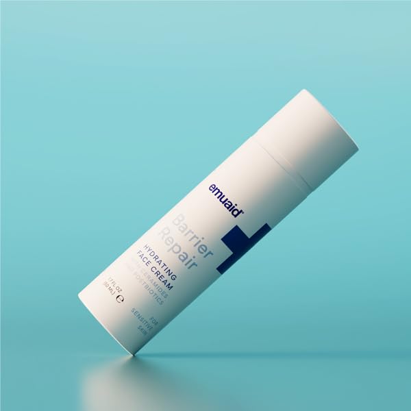 emuaid Barrier Repair Hydrating Face Cream, Deeply Hydrating Moisturizer for Sensitive Skin, Facial Moisturizer, Face Cream with Ceramides, Postbiotics & Antioxidants, 1.7 oz