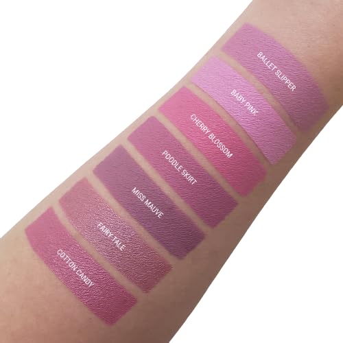 Aromi Matte Liquid Lipstick | Long Wear, Smudge Proof, Medium Pink Lip Color, Vegan, Waterproof, Day to Night, Velvety Finish (Poodle Skirt)