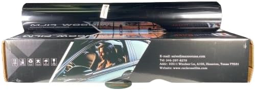 RockRose 50% Premium Carbon Car Window Tint Film 20 in x 25FT 2PLY Charcoal Privacy Film UV, Heat Blocking Tint for Car or Home Adhesive Film Easy Shrink, Plotter Friendly Pro Grade