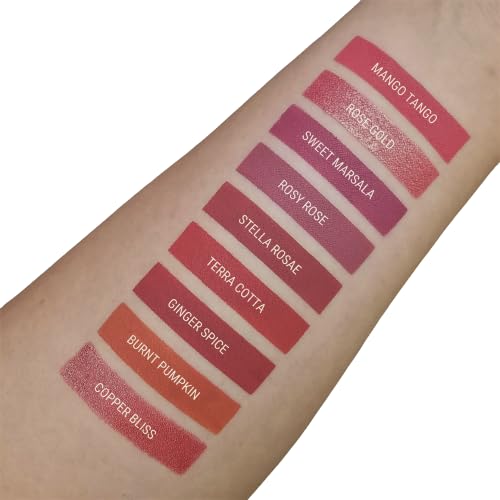 Aromi Marsala Matte Liquid Lipstick | Rosy Burgundy, Pink Maroon Lip Color, Long-lasting, Vegan, Cruelty-free, Waterproof, Handmade (Sweet Marsala)