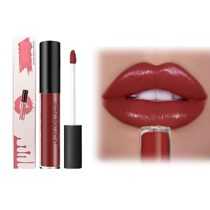12 Colors Lips Staining Lip Oil, 2025 Upgrade Cream Texture Lipstick Long-Lasting Moisturizing Lip Oil, Waterproof Lipstick Creamy Lip Gloss Non-stick to Cup (#9, One Size)