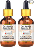 Greenwood Essential Pure Manuka Essential Oil (Leptospermum scoparium) with Two Glass Droppers Steam Distilled (Pack of Two) 5ml X 2 (0.33 oz)