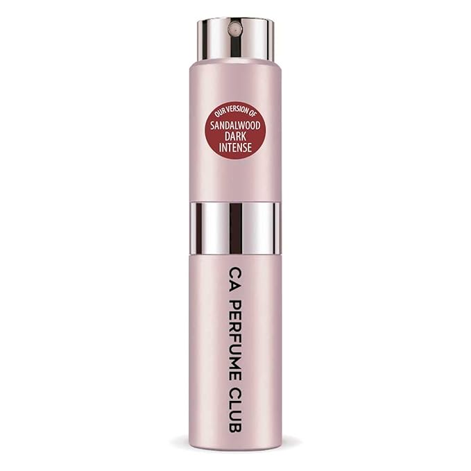 CA Perfume Impression of Sandalwood Dark Intense for Women Amber Woody Scent Long Lasting Perfumes for Women Eau De Parfum Travel Size Refillable Atomizer Spray 0.27 Fl Oz 8ml