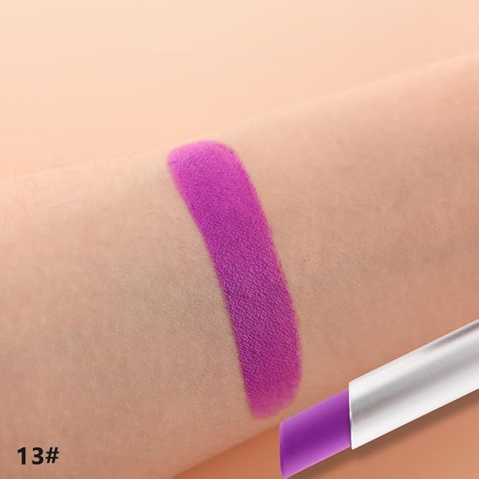 Magenta Purple Red Matte Creamy Lipstick for Women, Longwear Lip Gloss Face Paint Stick, Lip Stick Stain Long Lasting Waterproof Easy Application Full Coverage Velvet Gloss for Party Halloween Makeup