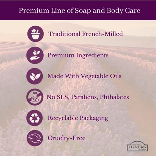 A LA MAISON De Provence Hand and Body Lotion | Natural Moisturizing Lotion with Argan Oil and Shea Butter | Moisturizer for Dry Skin | Paraben and Phthalates Free | Fresh Sea Salt Scent 8 Oz (2 Pack)