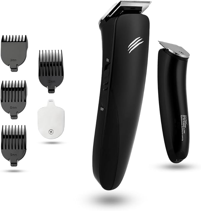 Skull Shaver Pitbull Gold PRO Electric Razor & Baby Beast Trimmer - Premium Cordless Electric Shaver for Men - for Wet & Dry Shaving - Features LED Battery Display - Comes with Travel Pouch