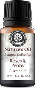 Roses and Peonies Fragrance Oil 10ml for Floral Diffuser Oils, Making Soap, Candles, Lotion, Home Scents, Linen Spray and Lotion