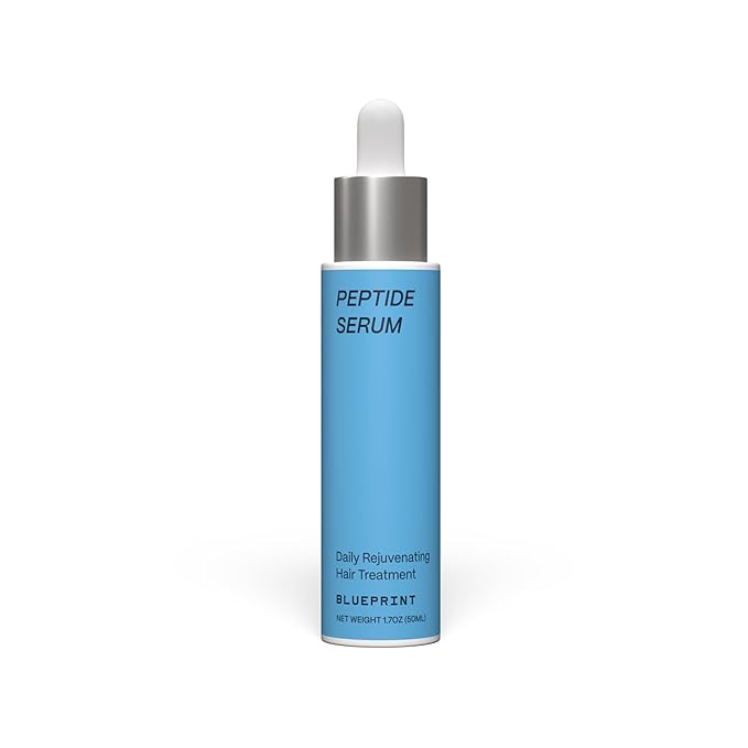 Blueprint Bryan Johnson Hair Peptide Serum – 8 Peptide Scalp Treatment with Caffeine & Curcumin – Fragrance Free Scalp Serum for Thicker, Fuller Hair – Lightweight Leave-In Formula (50 mL)
