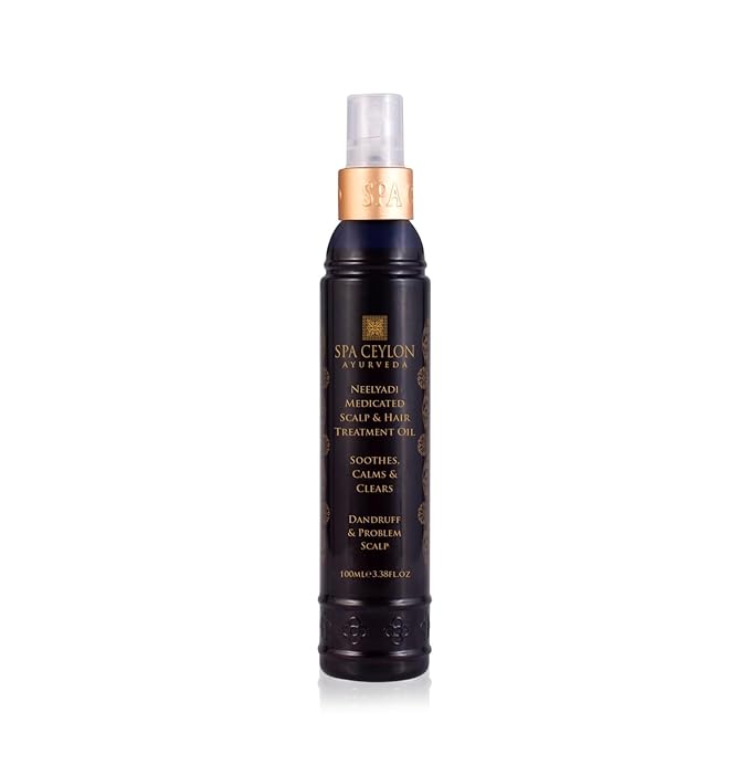 SPA CEYLON Neelyadi Medicated Scalp & Hair Treatment Oil | For Dandruff and Problem Scalp | Ayurvedic Ingredients