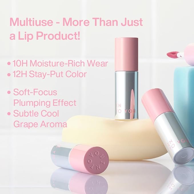 INTO YOU Airy Moisture Lipstick for Women, Long Lasting Matte Finish Lip Mud, High Pigment Color Lip Makeup, Hydrating Lightweight Mousse Texture for Women, C102 Frosted Plum