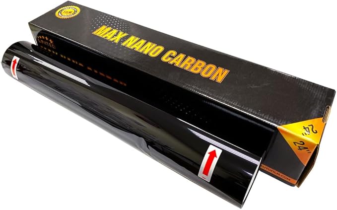 United Window Tint Car Film 20" in x 100'Ft MAX Nano Carbon Film 2Ply 15% VLT - Clear Polyester Privacy Window Tint Blocks UV/IR Rays, Heat & Glare- Laminate Adhesive with Lifetime Color Stability…