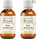 Greenwood Essential Pure Arnica Oil (Arnica Montana) (Pack of Two) 30ml X 2 (2 oz)