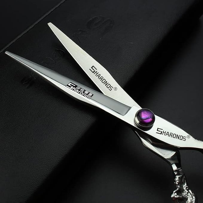 6/7/7.5/8/9 inch Japanese 440C Styling Studio Scissors Barber Professional Styling Tool Set Scissors (7-inch Platte schaar)
