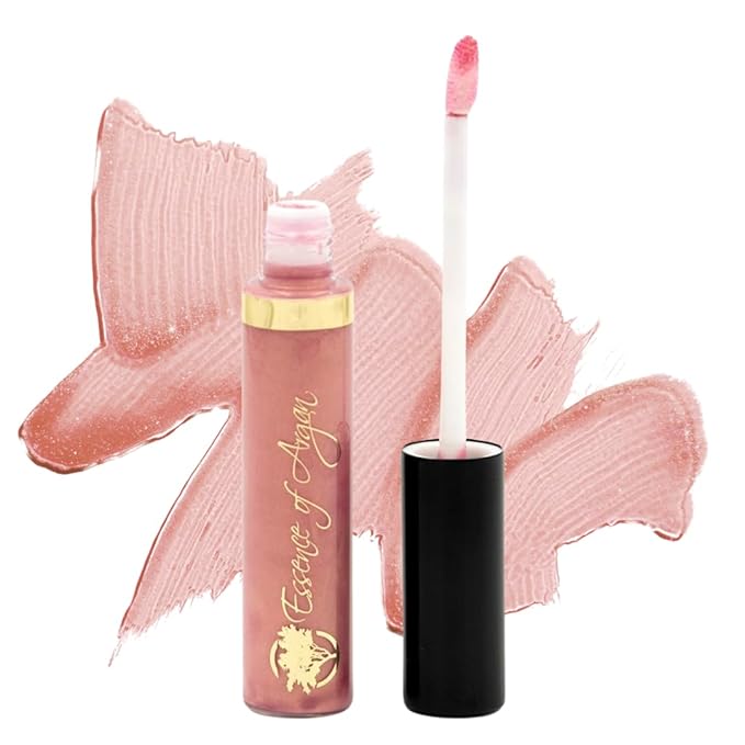 Essence Of Argan Pink Lip stick and Hydrating Lip Gloss & Moisturizing Lipstick with Argan Oil, Shea Butter, Jojoba & Aloe Vera