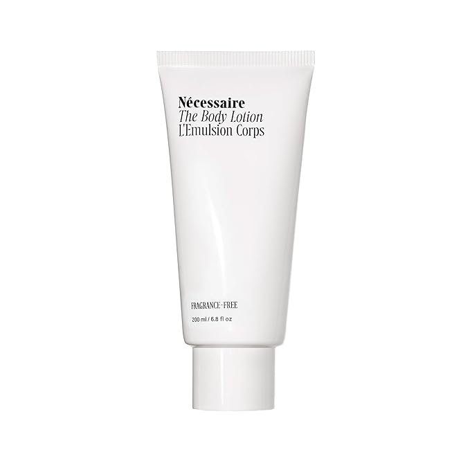 Nécessaire The Body Lotion Fragrance-Free — Unscented Multi-Peptide Body Moisturizer for Women + Men – Non-Comedogenic Lotion for Sensitive Skin – 200 ml/6.8 fl oz