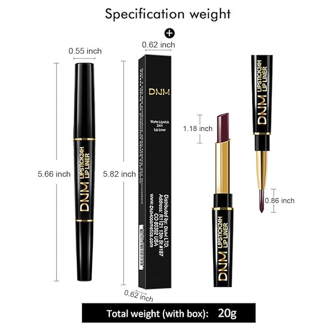 evpct 1Pcs Dark Red Lip Liner and Lipstick Set Kit for Women Matte Lips Kit with Lip Liner Lip Stains Long Lasting Waterproof 24 Hour Lipstick and Lip Liners Combo Lipliners Pencil Set 09#