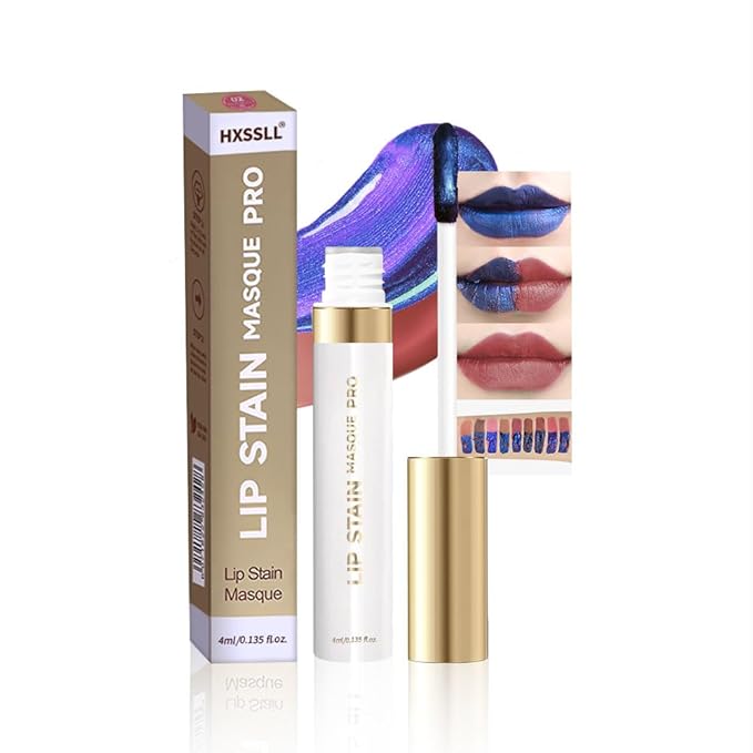 Lip Stain - Wipe-Off & Peel Off Lip Color | Waterproof, Long Lasting, Transfer-Resistant, Smudge-Proof Lip Tint | Easy Wipe Finish, High Pigment | All-Day Vibrant Kiss-Proof Lip Stain, brown
