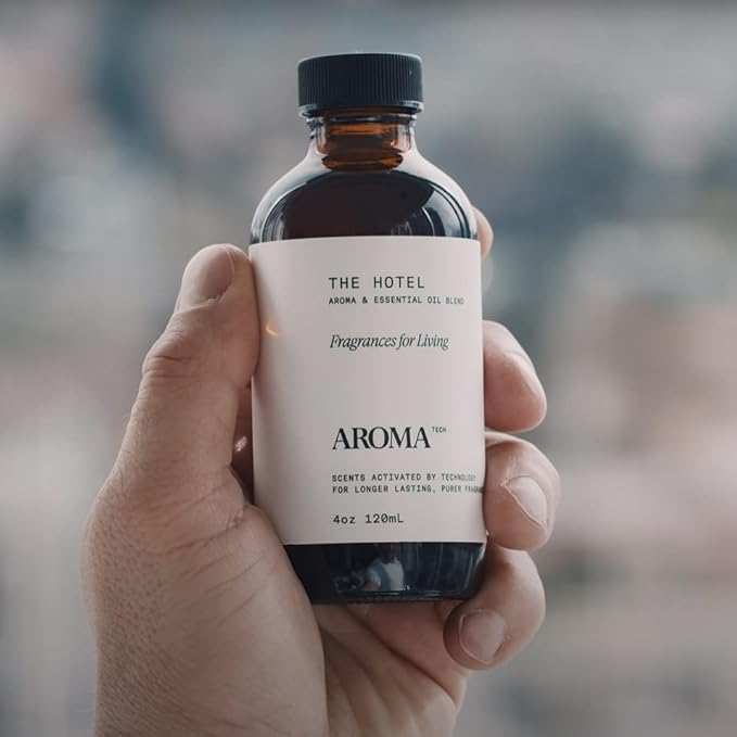 AromaTech The Hotel & White Tea & Thyme Set | Aroma Diffuser Essential Oils Blend of Peach, Red Rose, Pine, White Tea, Thyme, Amber - 120 Milliliter