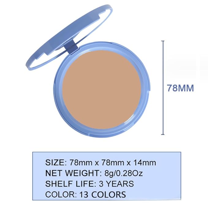 Oil Control Matte Perfection Face Powder Compact For Women, Matte Smooth Flawless Setting Powder Makeup, Polvo Compacto De Maquillaje, Waterproof Long Lasting, 0.35Oz, (250 Radiant Sand, 1)
