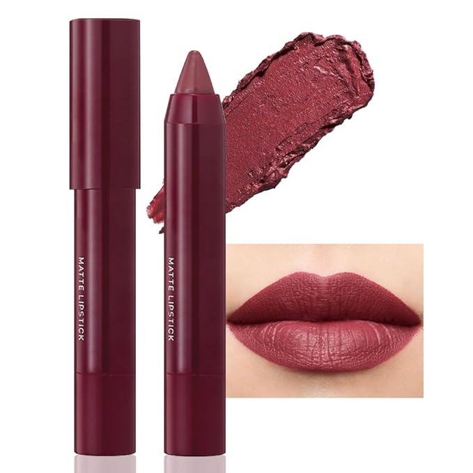 BINGBRUSH Crayon Matte Longwear Lipstick Pack Set,Moisture Smooth Color Stick Ultimate Lip Crayon for Makeup Collection - Waterproof Velvet Lipgloss (11#, 1 Count (Pack of 1))
