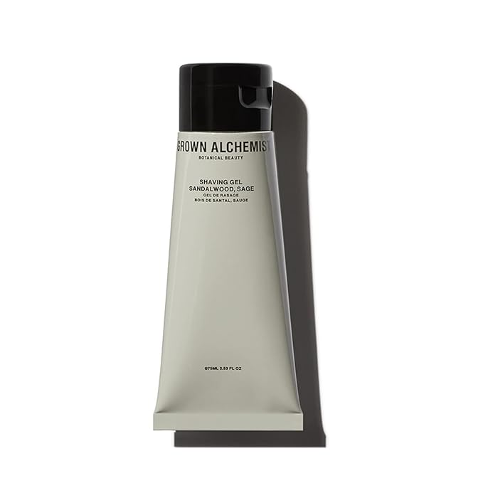 Grown Alchemist Shaving Gel, Sandalwood & Sage. Hydrating Botanicals, Close, Smooth Shave (75ml)