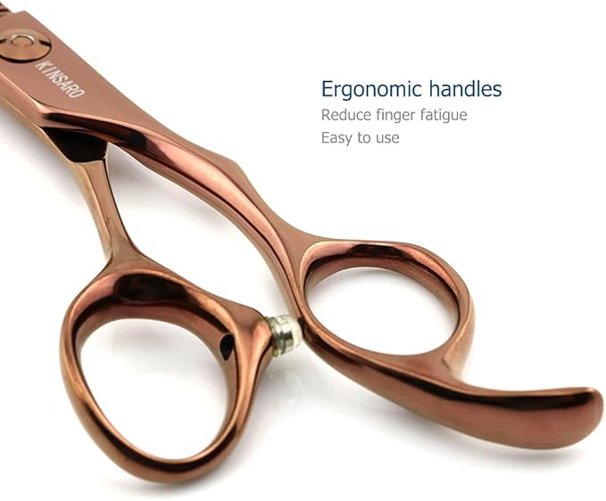 5.5 Inch Hair Thinning Scissors 440C Thinning Shears Professional Hair Shears Barber Scissors Convex Edge KINSARO for Hairdresser Barbershop or Home Use