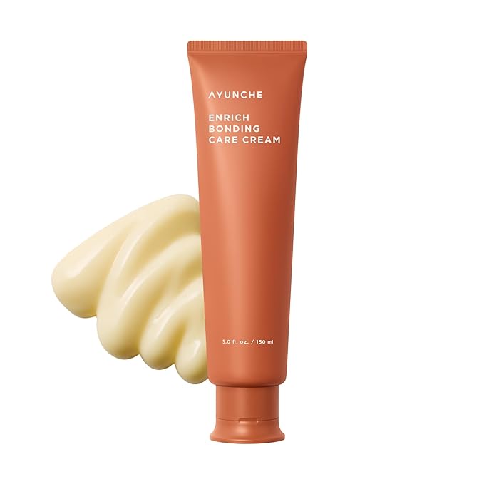 AYUNCHE Enrich Bonding Leave-In Cream 5.0 fl oz – Bond Repair, 392°F Heat Protection, Anti-Frizz & Hydrating Treatment for Fine, Dry & Damaged Hair