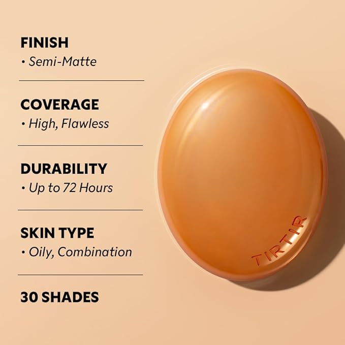 [*Mini Size*] TIRTIR Mask Fit Ai Filter Cushion Foundation | AI-Like Semi-Matte Finish - Up to 72-Hour Medium to Full Coverage Korean BB Cushion Make up Beauty, #13N Fair Ivory, 0.15 Fl Oz