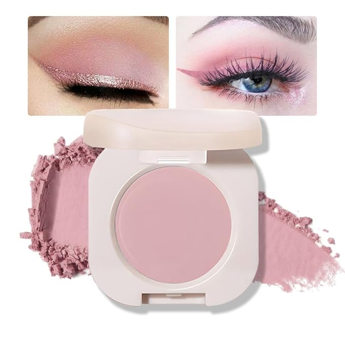 Matte Eyeshadow Palette Makeup for Older Women, Matte Nude Pink eyeshadow For Green Blue Eyes, Holographic Multichrome Cream Iridescent Single Monochrome Eye Shadow Makeup