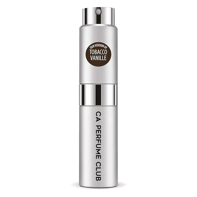 CA Perfume Impression of Tobacco Vanille for Men Amber Spicy Scent Long Lasting Cologne for Men Eau De Parfum Travel Size Refillable Atomizer Spray 0.27 Fl Oz 8ml