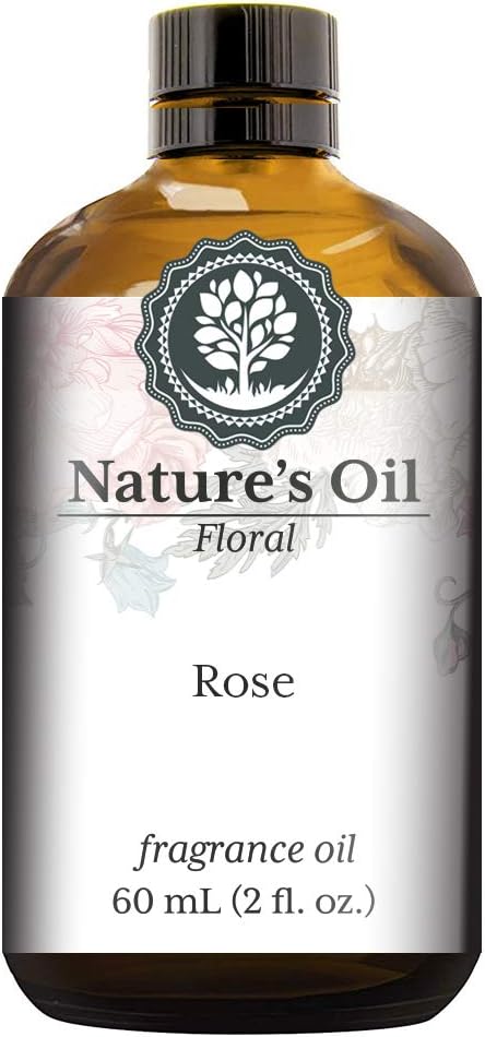 Rose Fragrance Oil (60ml) for Diffusers, Soap Making, Candles, Lotion, Home Scents, Linen Spray, Bath Bombs, Slime
