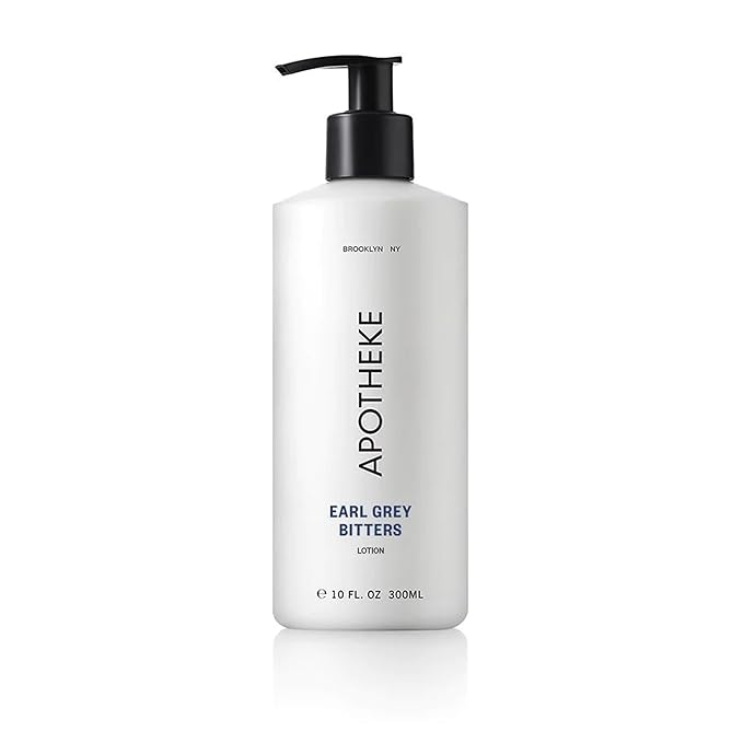 APOTHEKE Scented Hand & Body Lotion, Earl Grey Bitters - 10 Fl Oz Nourishing Body Moisturizer Cream for Dry Skin - Gentle Daily Skincare for Men & Women with Natural Ingredients, All Skin Types
