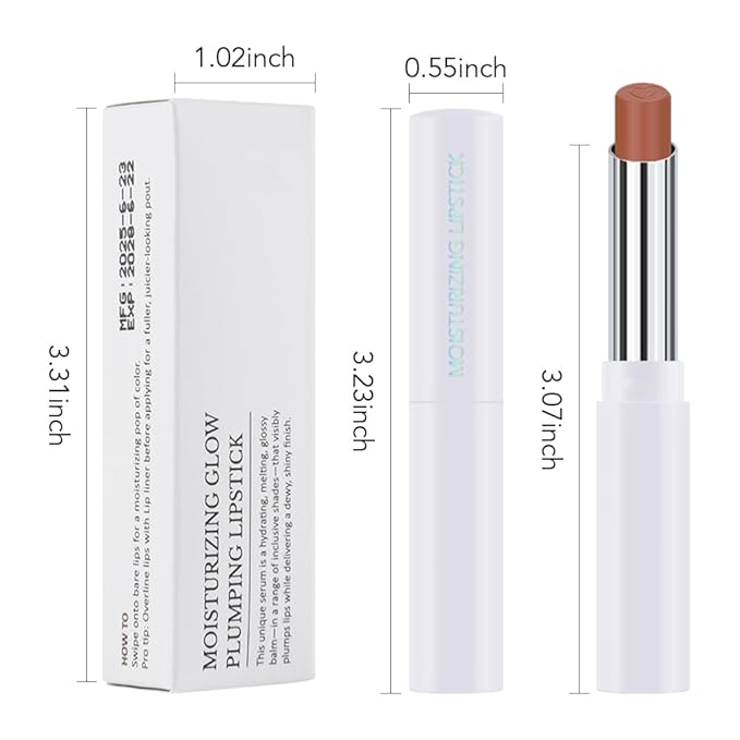 Nude Brown Tinted Lip Balm, Hydrating Sheer Soft Matte Finish Lipstick for Women, Creamy Natural Color Lip Tint Balm Lightweight And Non-greasy Lip Glow Long Lasting Waterproof for Dry Lips 02#