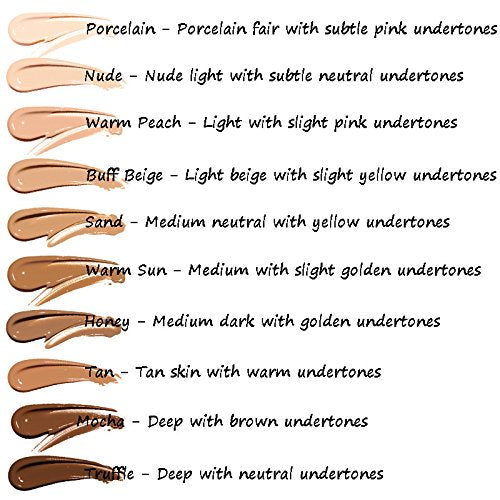 2 Pack Foundation 102# Nude and 103# Warm Peach,Soft Matte Oil Control Liquid Foundation.
