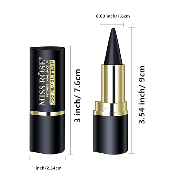 Go Ho Gel Eyeliner Stick,Soft Brown Eye Liner Cream Stick Crayon,Soft Smooth Long Wearing Eyeliner Pen,Eyeshadow Lips Makeup for Women(Brown)