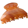 Handmade Celluloid Acetate French Design Barrettes Tortoise Shell Claws Hair Claw Luxury Fashion Accessories Hair Clip for Women (amber)