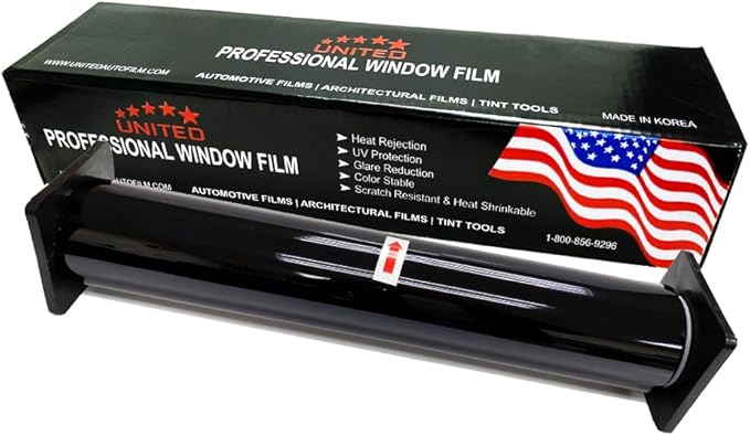 United Window Tint 36" in x 100'Ft 2Ply Nano Carbon Film with 42% VLT - Privacy Window Tint for Cars, Home -Blocks UV/IR Rays, Reduce Heat & Glare - Adhesive Film with Lifetime Color Stability