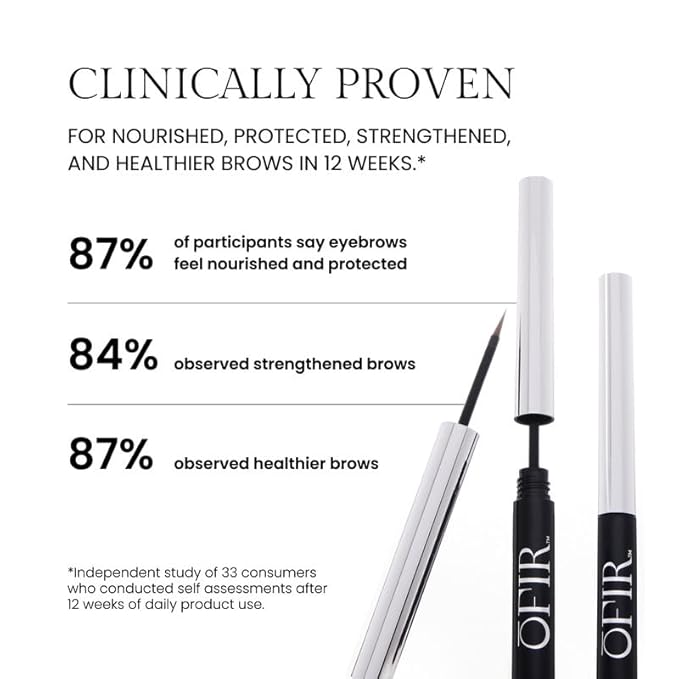 OFIR Brow Tonic Serum Browliner | Smudge-Proof Matte Finish | Hybrid Makeup & Skincare with Hyaluronic Acid & Plant Extracts | Strengthening | Cruelty-Free Brow Serum | Sumac - Cool Brown, 0.057 Oz